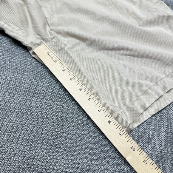 Peter Millar Shorts Mens 38x9 Tan Micro Striped Stretch Golf Casual Chino - Picture 7 of 10